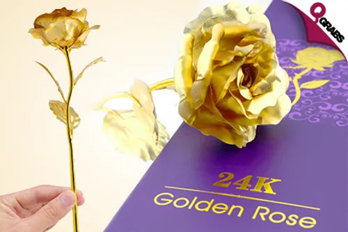 For QR69 Give a Flower that Lasts with a 24K Gold Foil Rose! (QR109 Value)